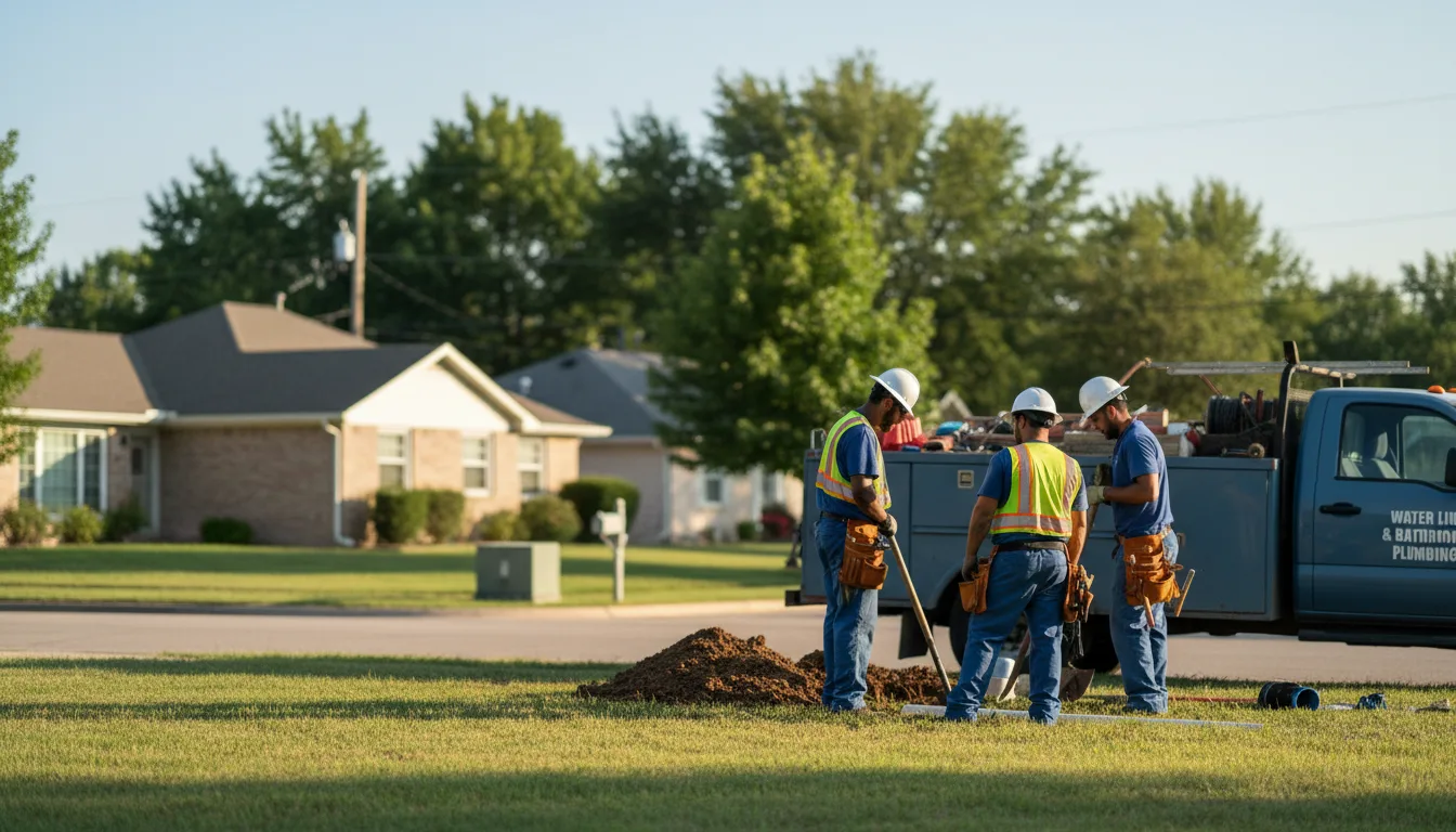 Residential water line and bathroom plumbing service in Powell, TN
